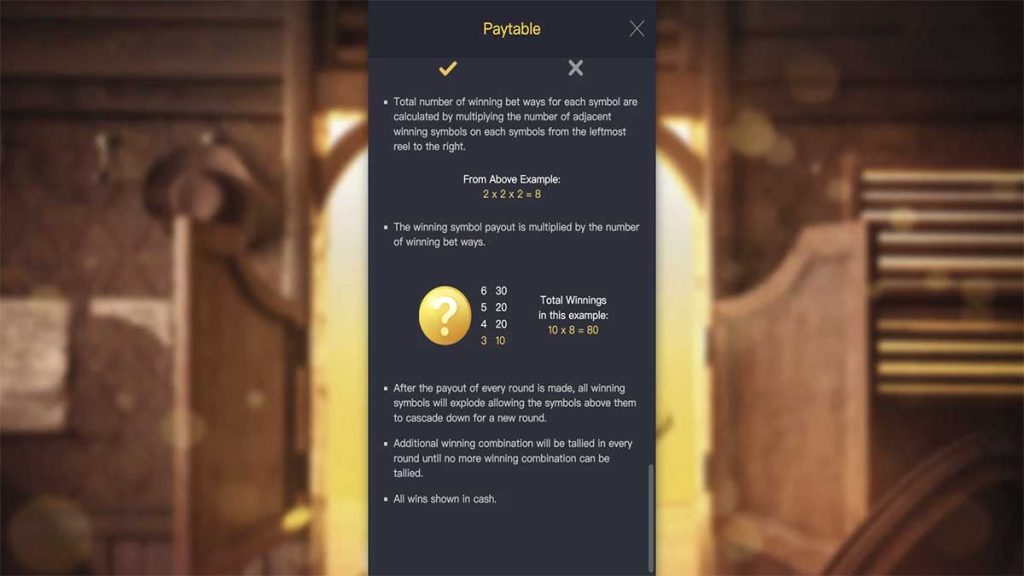 Wild Bounty Showdown Paytable
